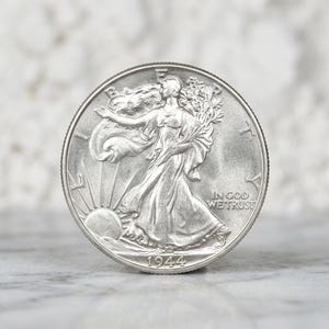 1945 silver walking liberty half dollar coin - Etsy 日本