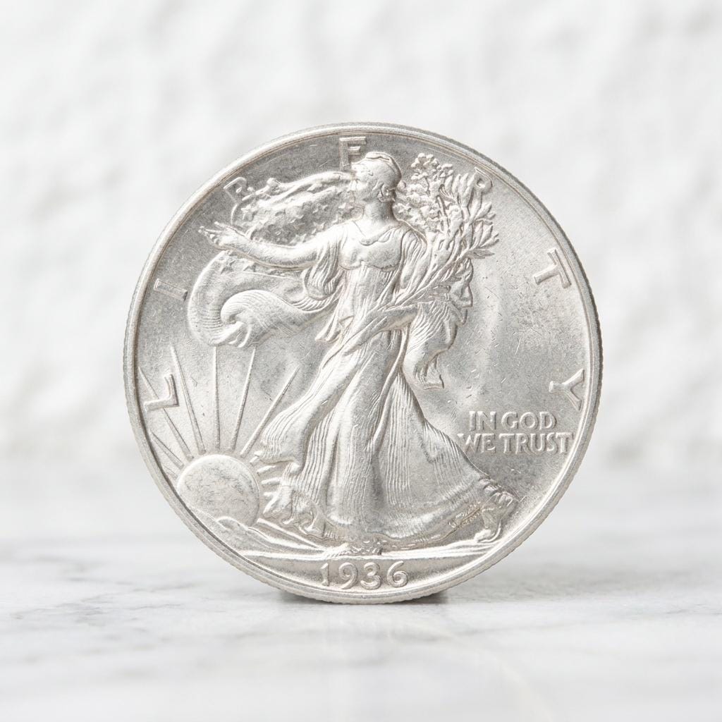 1985年 リバティシルバー 1985 liberty coin - Etsy 日本