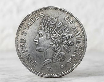 1841 Indian Head Silver Dollar Rare Coins, Old US Commemorative Coin Collection, Antique American Collectible Coins for Collectors