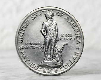 1925 Lexington-Concord Sesquicentennial Half Dollar, Old US Commemorative Coin Collection, Antique American Collectible Coins