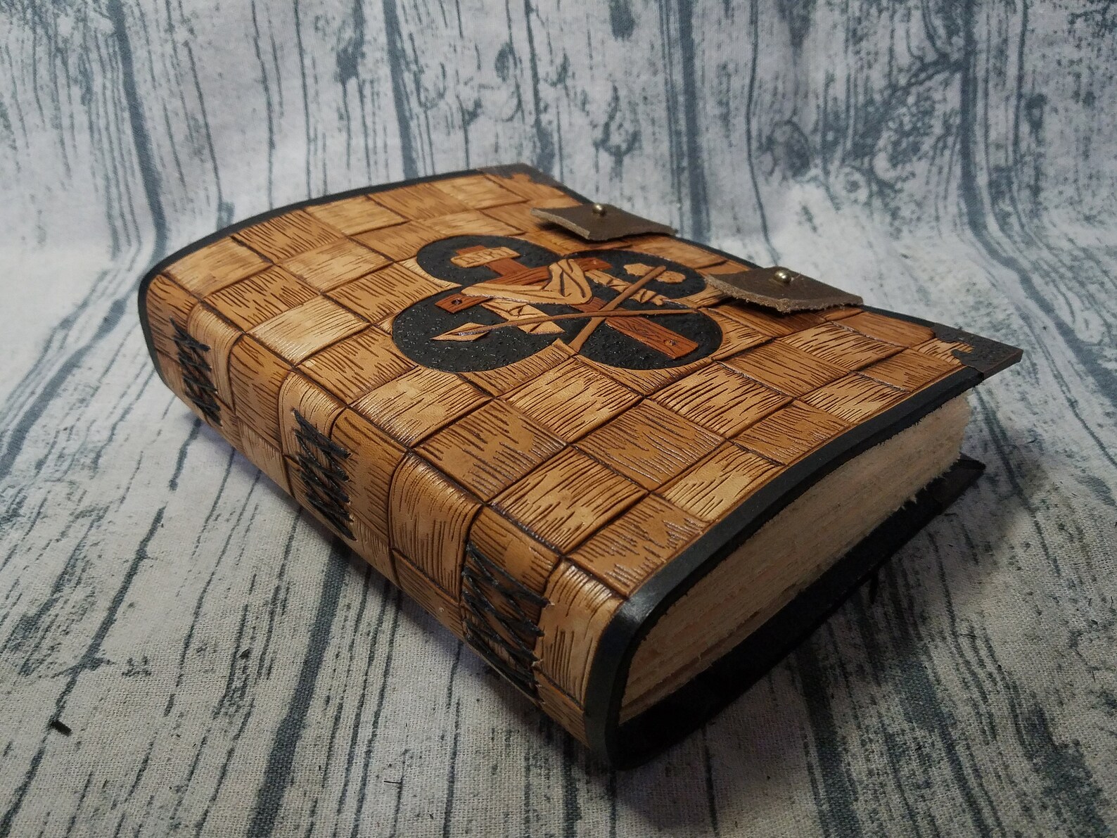 Handmade leather bound leatherbound Christian prayer journal Etsy