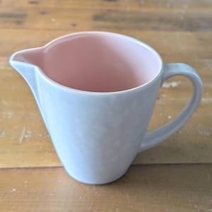 Vintage Poole Pottery Twintone Milk Jug, Peach Bloom & Seagull C97, 1950s Creamer Pitcher