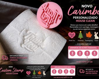 Custom House Cleaning Stamp | Personalized Logo Embosser, Toilet Paper Branding