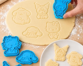 Sanrio Inspired Cookie Cutter Set | Hello Kitty, Kuromi, My Melody, Cinnamoroll & Pompompurin - 3D Printed