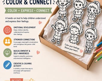 Montessori Feelings Activity Kit | Emotional Development Learning Toy for Kids Ages 3+