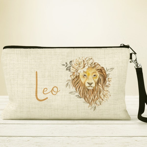 Leo Gifts, Zodiac Gift, Astrology, Leo, Makeup Bag, Cosmetic Bag, Best Friend Gifts, 21st Birthday Gift for Her, Coworker Gift