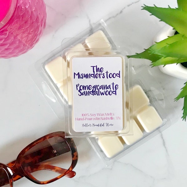 Pomegranate Sandalwood Soy Wax Melts / Pomegranate Candle Melts / Sandalwood Scented / Fruity Wax Melts / Eco Friendly Gifts / Wax Tarts