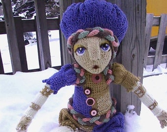 knit doll Pattern, Sunny Day,  Raggedy, Lottie, ragdoll, doll, knitted doll, knit doll pattern