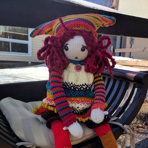Tulip, knitted doll PATTERN, doll pattern, Knit doll, knit ragdoll, pdf, knitting pattern, knit doll pattern, doll knitting pattern,