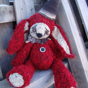 Pattern for  Arris the Raggedy Rabbit ragdoll doll knitted doll, rabbit, bunny, toy softie