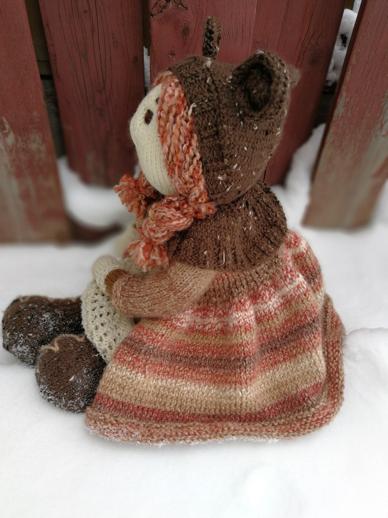 Pattern for Winter's Little Sister Raggedy Lottie ragdoll doll knitted doll Bunny rabbit image 3