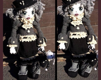 Patroon voor ragdoll Drusilla and Raven, Raggedy, Lottie-pop, gebreide pop, gebreide poppatroon downloaden