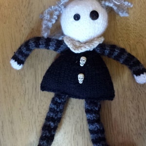 Pattern for Ragdoll Drusilla and Raven, Raggedy, Lottie Doll, Knitted ...