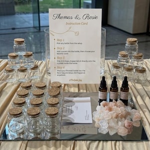 Self Serve Crystal Aroma Kit．Essential Oil Diffuser．Wedding．Bridal Shower．Baby Shower．Birthday Party．Party Favor Activity．40-100 Guests