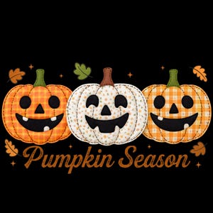 Patchwork Pumpkins PNG Digital Downloads