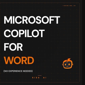 Microsoft Copilot for Word - AI Prompts for Documents - Draft Edit and Summarize Faster - Digital PDF Guide