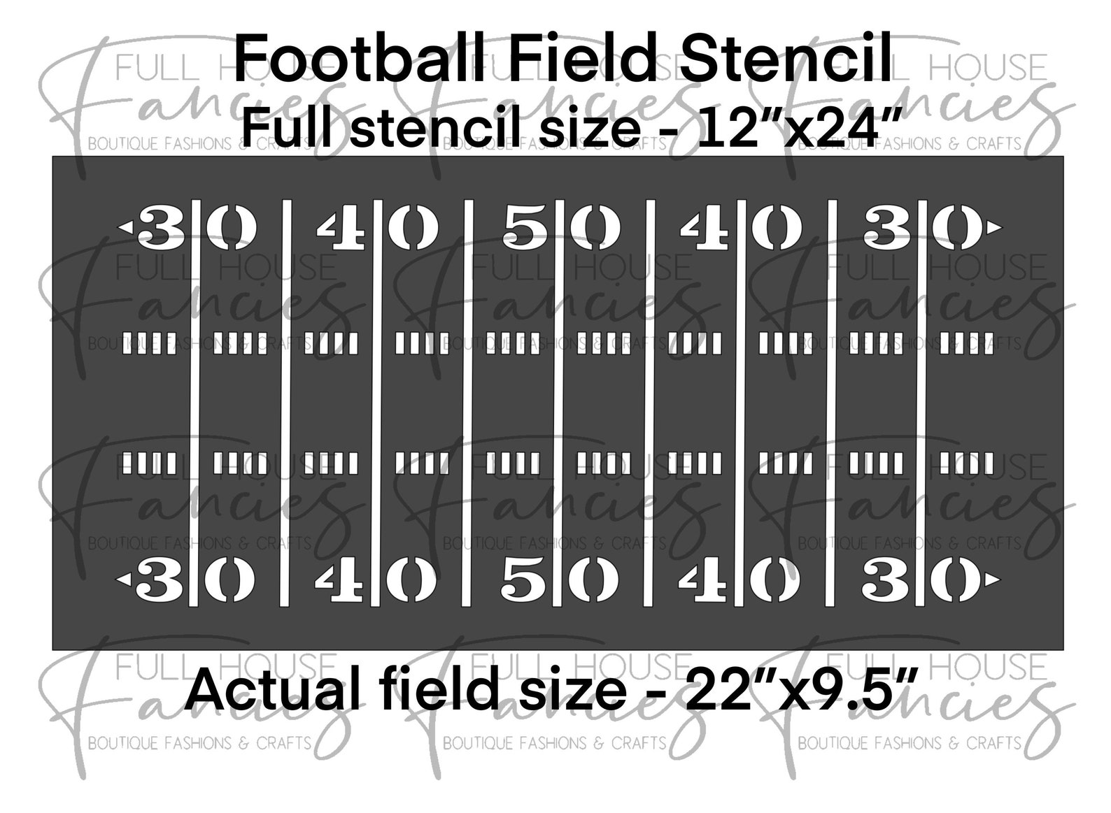 Stencil Large Football Field Etsy
