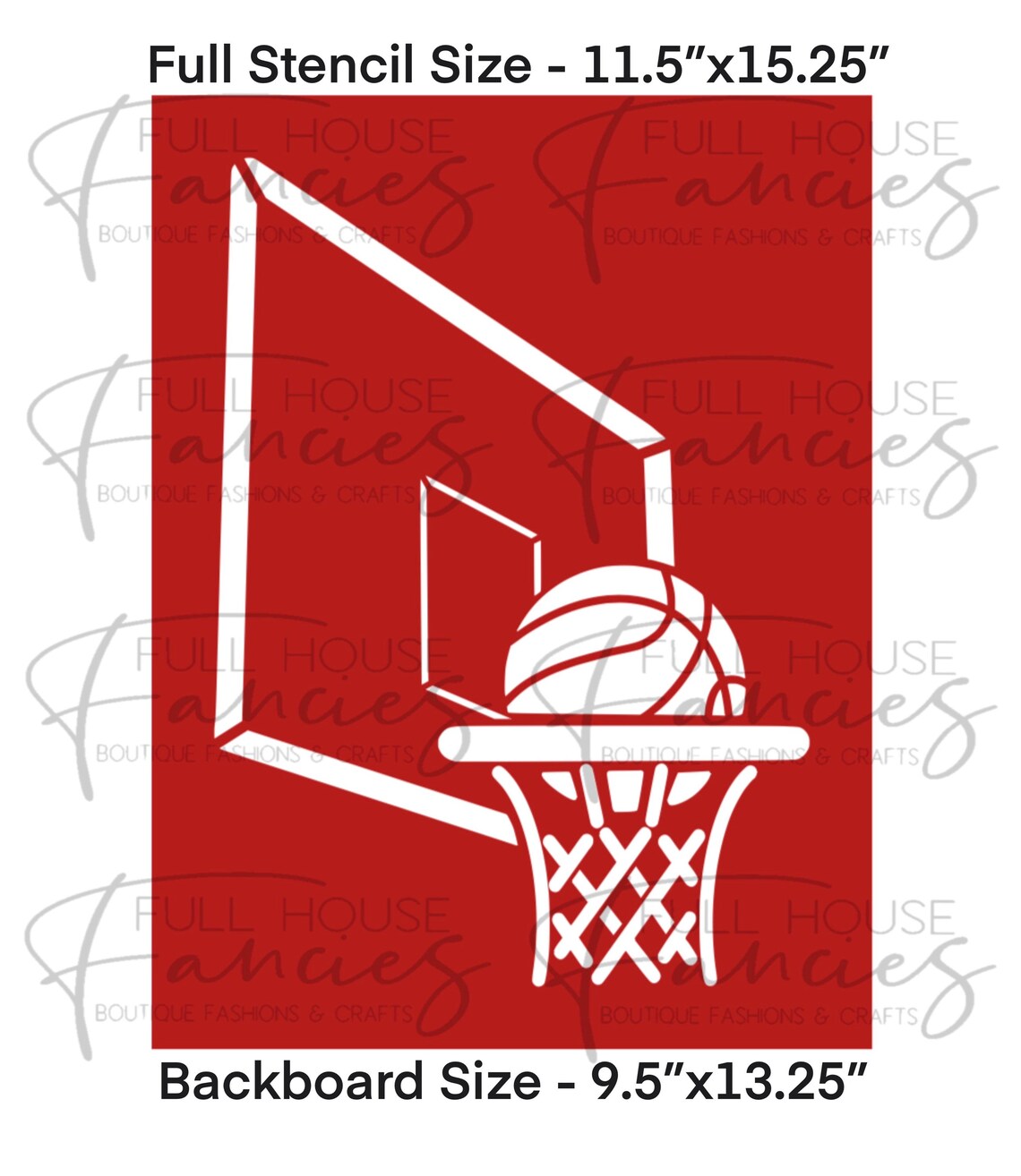 Basketball Backboard Stencil Etsy