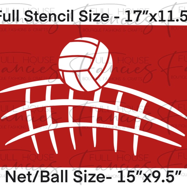 Volleyball Net/Ball Stencil