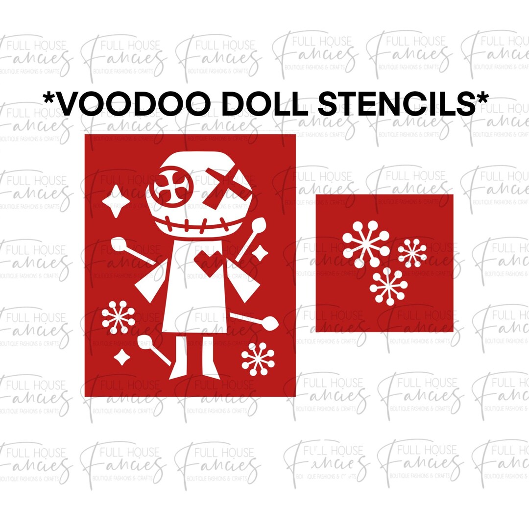 Halloween Voodoo Doll Stencils Etsy Halloween Voodoo Doll Stencils Etsy