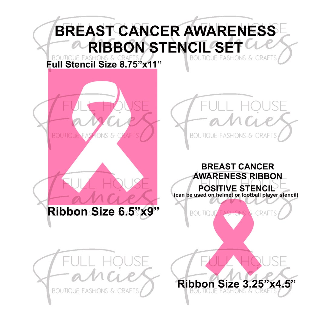 Stencils Breast Cancer Awareness Ribbon Stencil Set Etsy stencils-breast-cancer-awareness-ribbon-stencil-set-etsy