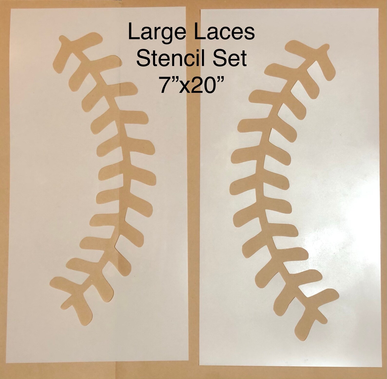 Baseball Laces Stencils Etsy