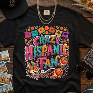 PNG di un tifoso ispanico pazzo, San Antonio Basketball Fiesta Spurs Sublimazione, Papel Picado Latino DTF File di download digitale per te!!