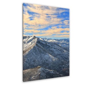 Ruby Mountains Nevada Winter Print Snowy Mountain Landscape Wall Art Nature Photography
