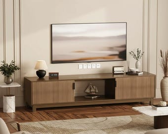 Gemütlicher Fernsehtisch für Wohnzimmer - Mid-Century Moderner Wohnakzent, stilvolles Geschenk