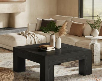 Minimalist Coffee Table – Antique Wood Décor for Living Room and Everyday Living