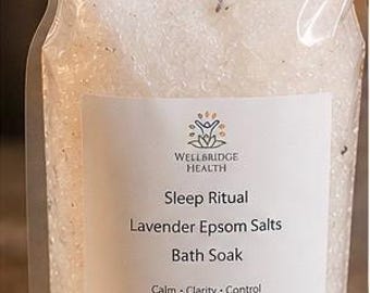 Lavender Epsom Bath Salts | Sleep Ritual Soak with Almond Oil (800g)