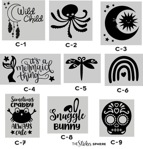 Cute Whimsical Girly Custom Vinyl Stickers and Decals Etsy UK