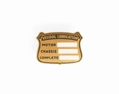 Circa 1930 39 s New Old Stock Veedol Motor Oil Service Station Oil Change Lubrication Reminder Tag.