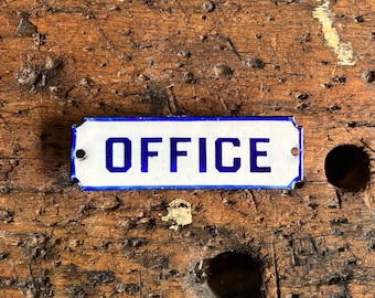 C. 1920's "Office" Porcelain Door Sign.