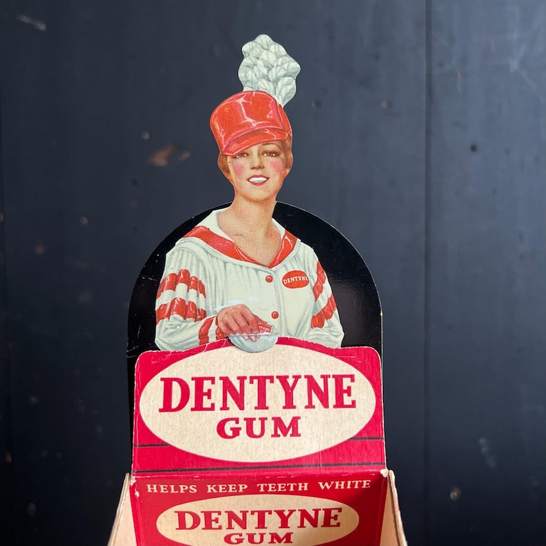 1930s Dentyne Gum Store Display • Tin Litho Counter Top Sale Display ...