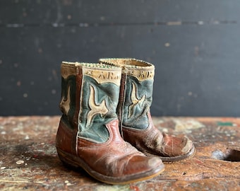 C. 1940's Children's Cowboy Boots.
