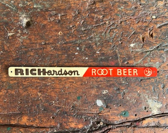 C. 1940's N.O.S. Richardson Root Beer Embossed Tin Sign.