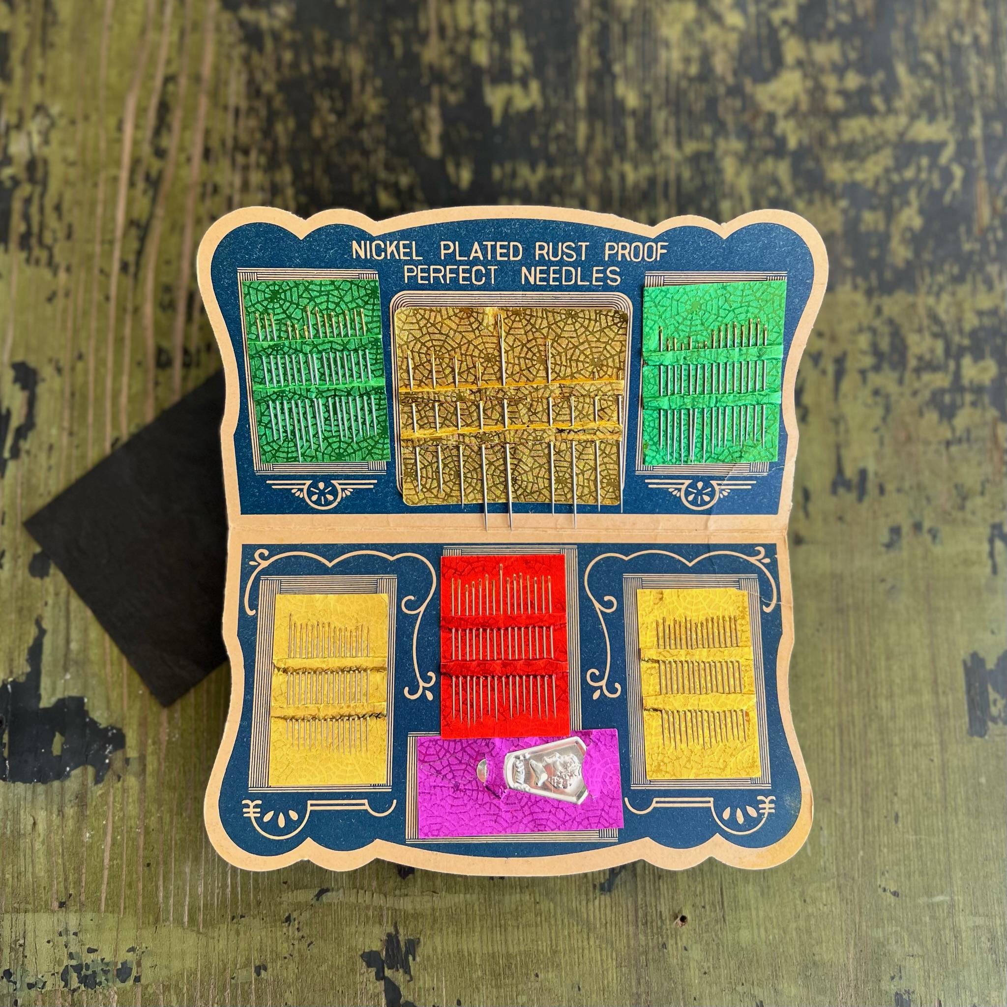 Original Atomic Perfect Sewing Needle and Threader Card Stock