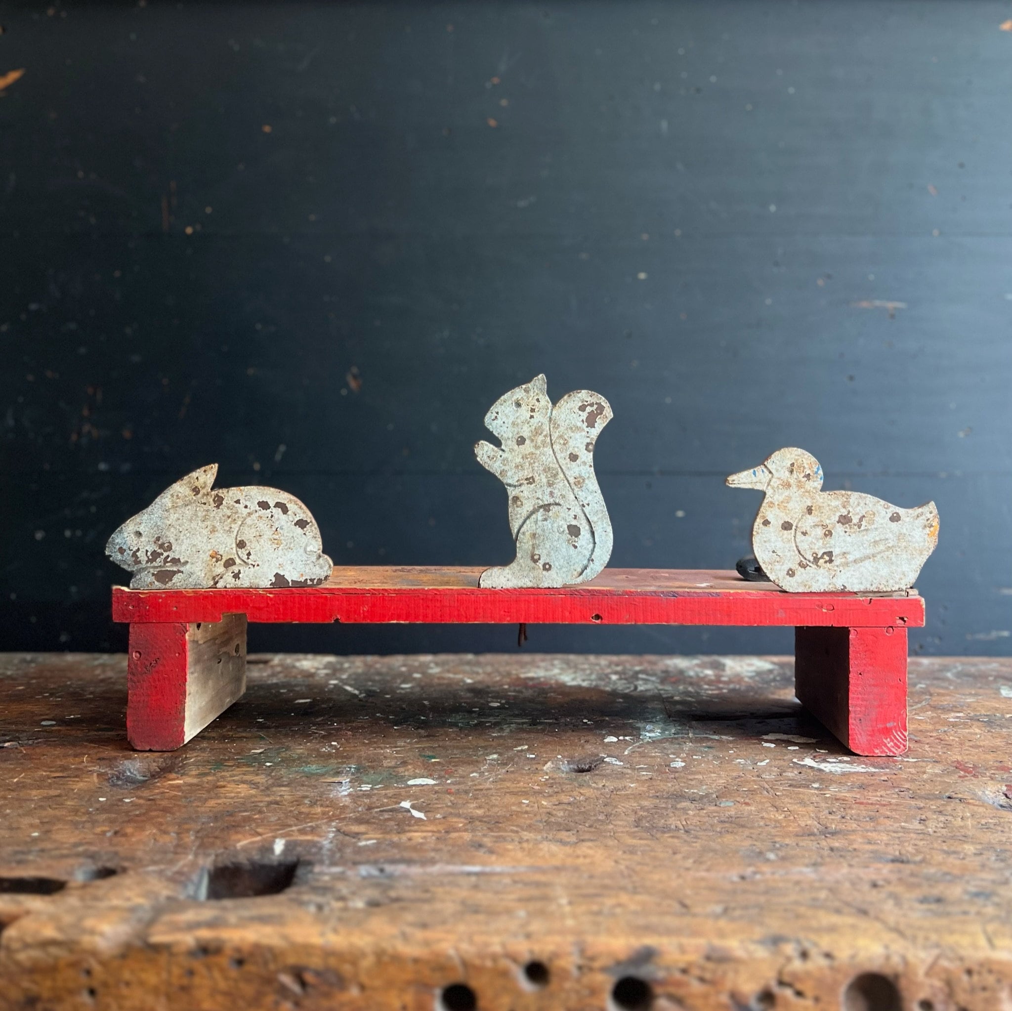 Original Carnival Shooting Gallery Target C. 1920's Rabbit