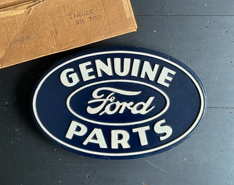 Rare C. 1940's Ford Genuine Parts New Old Stock Sign With Original Box.