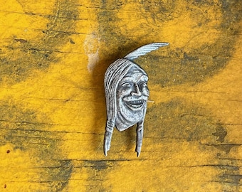 1930s Indian Motorcycles “laughing Indian” Riding Hat & Jacket Pin