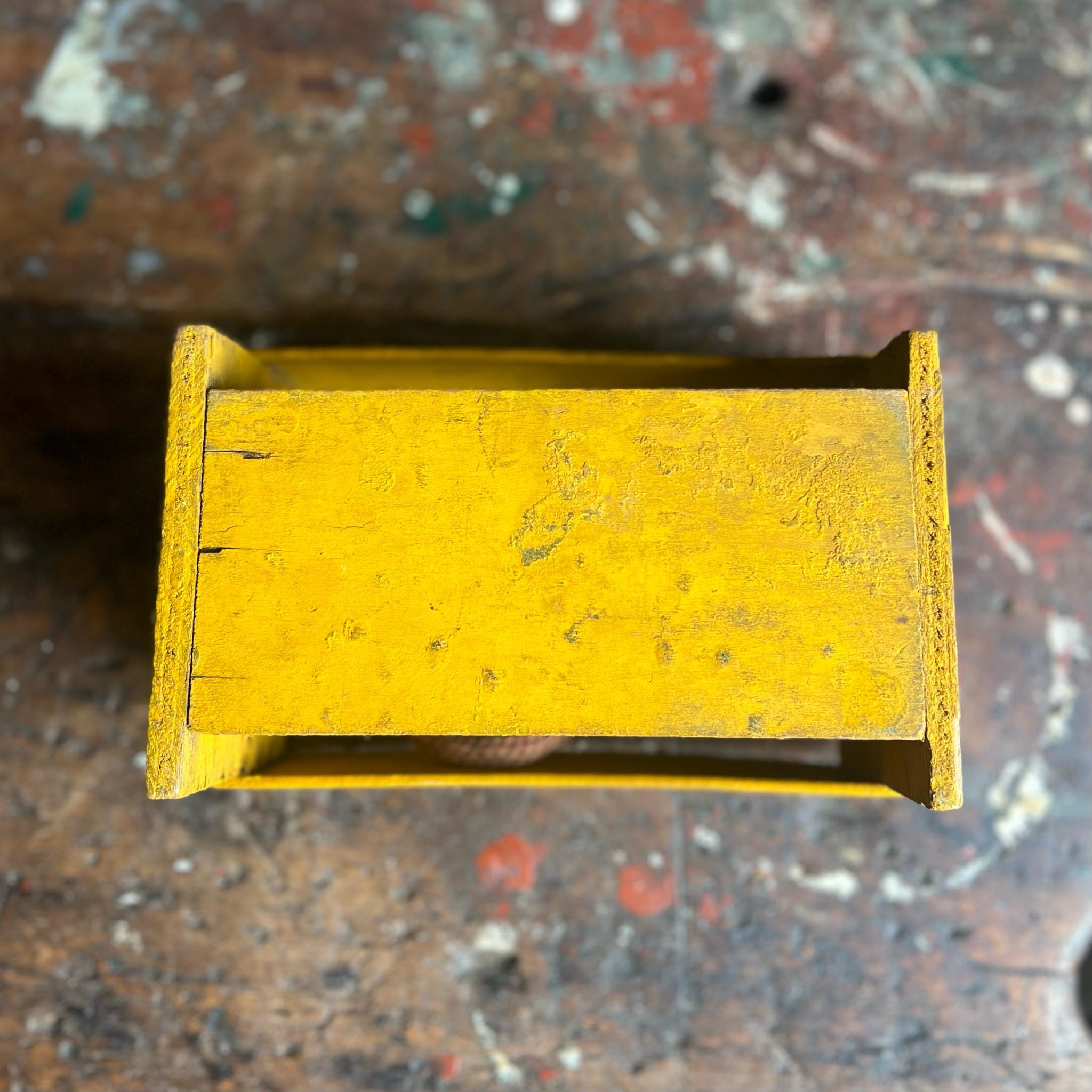 1920's Coca Cola Wooden Bottle Carrier • Six-pack Crate • Yellow