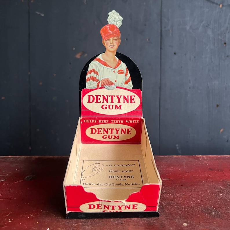 1930s Dentyne Gum Store Display • Tin Litho Counter Top Sale Display ...