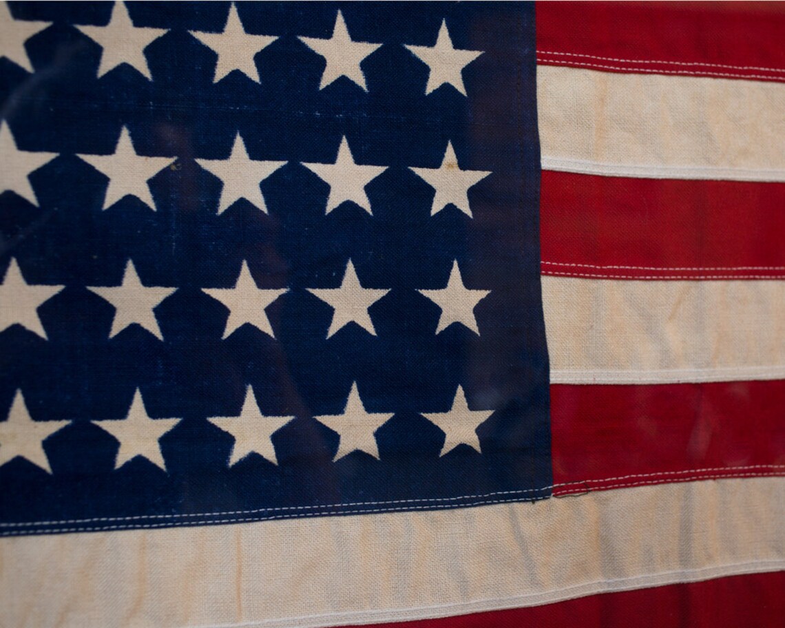 Vintage American Flag / 1940's / Framed Original 48 Star Etsy