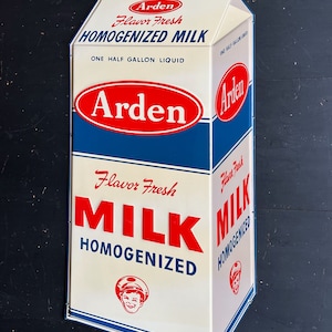 Pair of Vintage 1 Gallon Wax Board Milk Cartons - Etsy