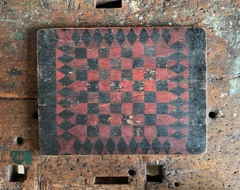 C. 1910's Primitive Wooden Folk Art Game Board.