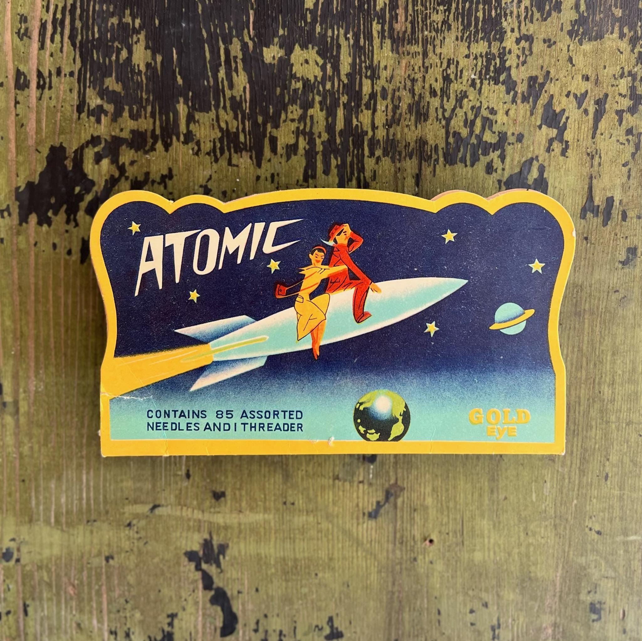 Original Atomic Perfect Sewing Needle and Threader Card Stock
