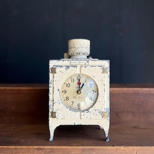 1930s General Electric Telechron Electric Clock | Promotional Advertising Refrigerator Clock In Original Paint.