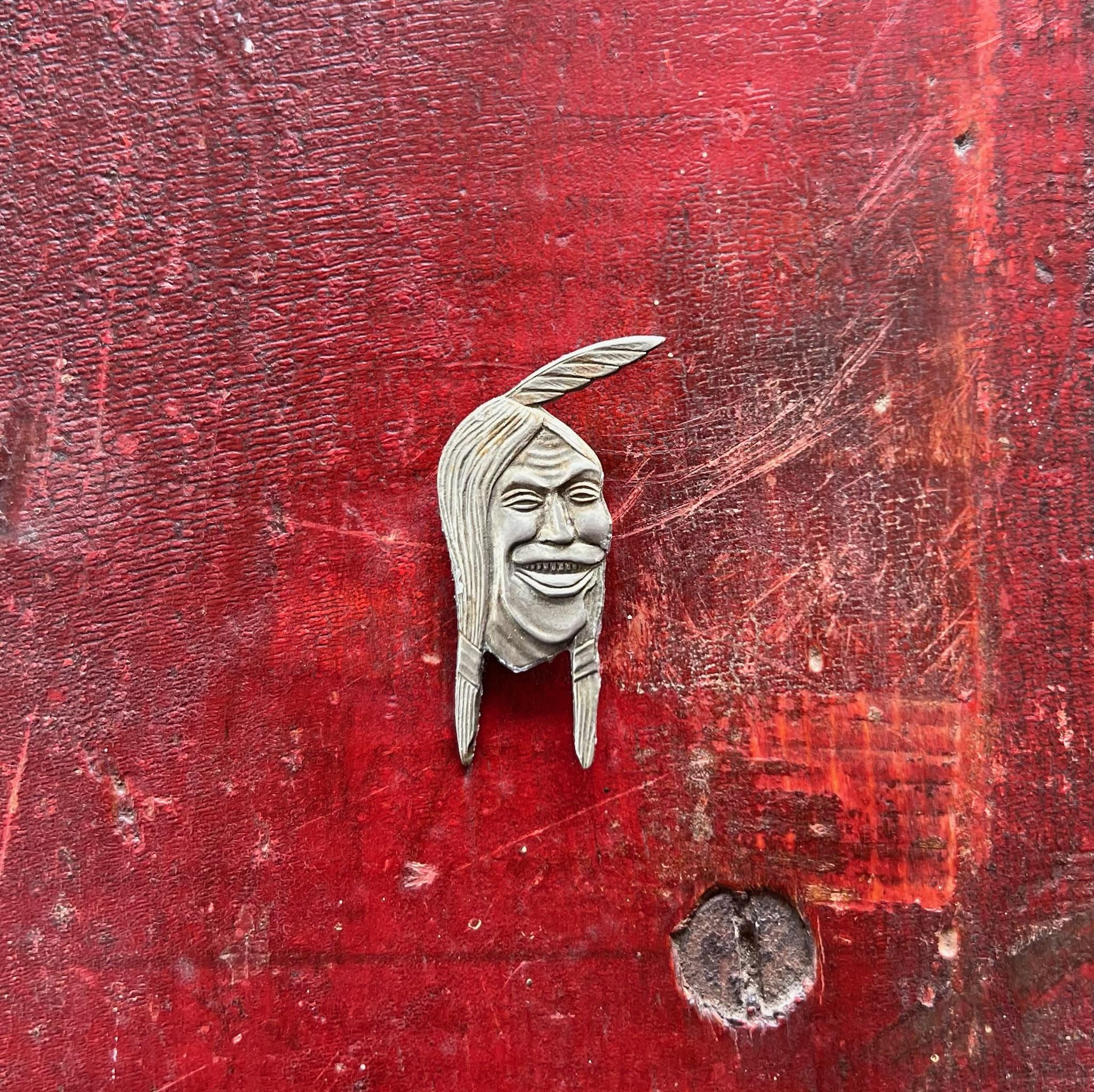 1930s Indian Motorcycles “laughing Indian” Riding Hat & Jacket Pin