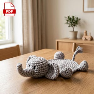 Häkelanleitung für Elefanten-Untersetzer, Popup-Tieruntersetzer-Set, Eichhörnchen, Frosch, Ente, Schwan, Esel, einfache Häkelanleitung (PDF)